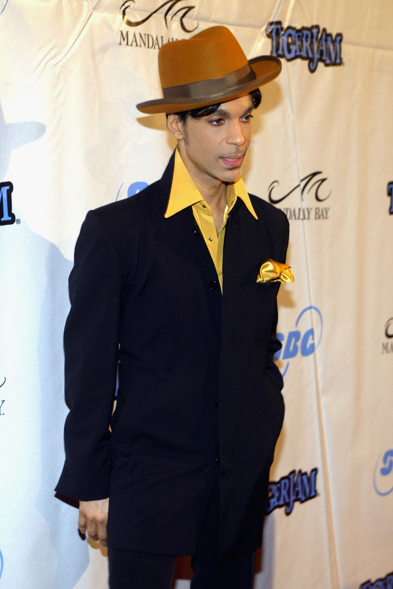 Prince arrives at the 7th Annual Tiger Woods Tiger Jam in Las Vegas on May 29, 2004.Getty Images